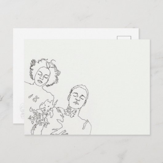 geschlossene Augen Briefkaart (Voorkant / Achterkant)