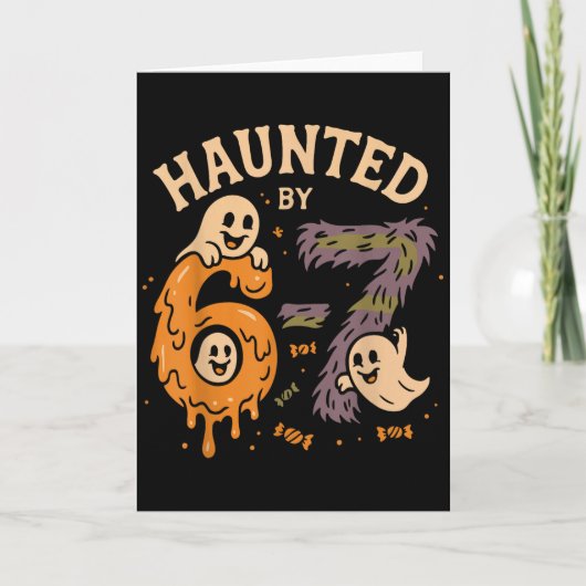 Geschokt door 67 Zes Zeven Meme Gen Alpha Grappig  Kaart (Voorkant)