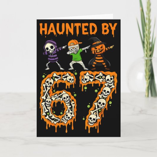 Geschokt door 6-7 Halloween skelet dabbing meme ma Kaart (Voorkant)