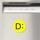 Geschokt Emoticon Magneet (Insitu (Vaatwasser))