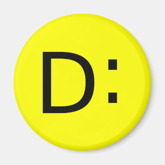 Geschokt Emoticon Magneet