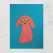 "Geschokt konijn" Briefkaart (Voorkant)