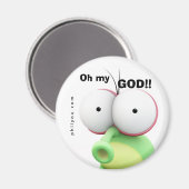 Geschokt "Oh mijn God!!" Magneet (Voorkant / Achterkant)