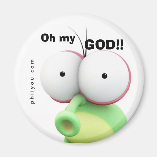 Geschokt "Oh mijn God!!" Magneet (Voorkant)