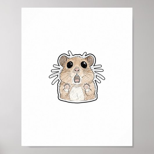 Geschokte Hamster Poster (Voorkant)