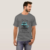 Geschokte Kat – Het Is Prima, Verwarde Kat T-shirt (Voorkant volledig)