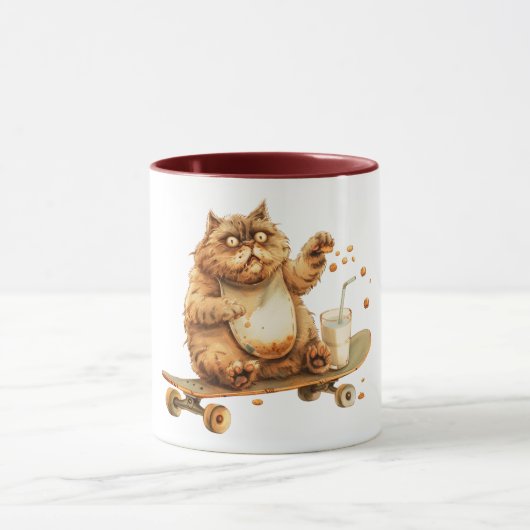 Geschokte oranje kat mok (Midden)