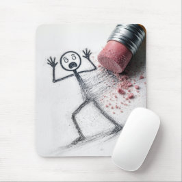 Geschokte Stickfigureman met Gum Muismat