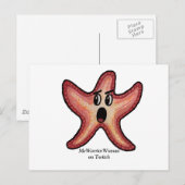 Geschokte zeesterren, MeWarriorVrouw op Twitch Briefkaart (Voorkant / Achterkant)