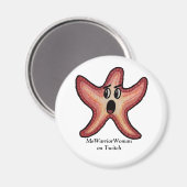 Geschokte zeesterren, MeWarriorVrouw op Twitch Magneet (Voorkant / Achterkant)