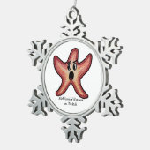 Geschokte zeesterren, MeWarriorVrouw op Twitch Tin Sneeuwvlok Ornament (Rechts)