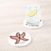 Geschokte zeesterren, MeWarriorVrouw op Twitch Zandsteen Onderzetter (Zijkant)