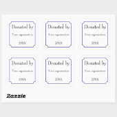 Geschonken door sjabloon vierkante sticker (Vel)