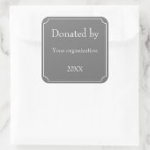 Geschonken door Template Square Sticker (Tas)