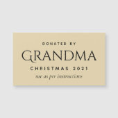 Geschonken Gedenkplaat - Magnetisch (Voorkant)