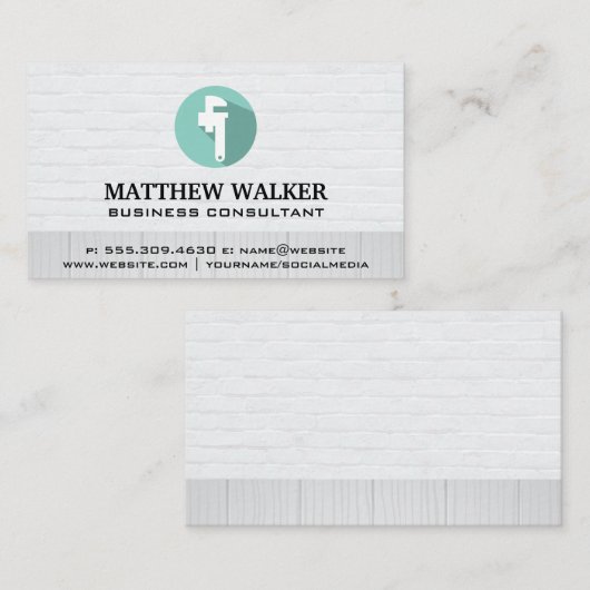 geschoold arbeidster | Loodgieterswerk Visitekaartje (Voorkant / Achterkant)