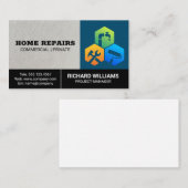 geschoold arbeidster | Reparatie van woningen Visitekaartje (Voorkant / Achterkant)