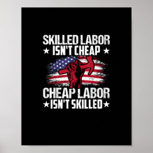 Geschoolde arbeid is geen goedkope arbeid is geen poster