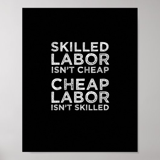 Geschoolde arbeid is geen goedkope arbeid is geen poster (Voorkant)
