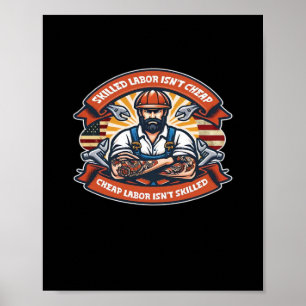 Geschoolde arbeid is geen goedkope arbeid is geen  poster