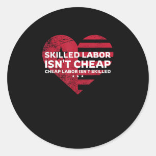 Geschoolde arbeid is geen goedkope arbeid is geen ronde sticker