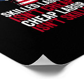 Geschoolde arbeid is geen goedkope arbeidsdag poster (Hoek)