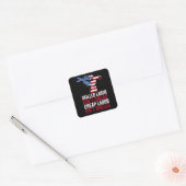 Geschoolde arbeid is geen goedkope arbeidsdag vierkante sticker (Envelop)