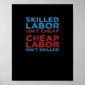 Geschoolde arbeid is geen goedkope arbeidsgeschenk poster (Voorkant)