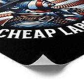 Geschoolde arbeid is goedkope en goedkope arbeidsv poster (Hoek)