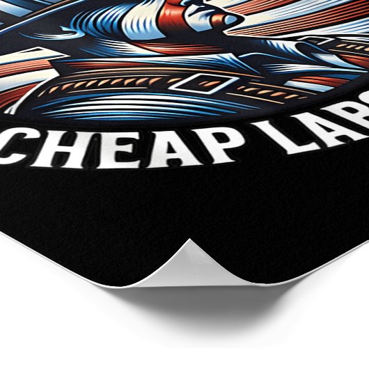 Geschoolde arbeid is goedkope en goedkope arbeidsv poster (Hoek)