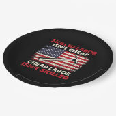 Geschoolde arbeid is niet goedkoop - Dag van de Ar Papieren Bordje (Gekanteld)