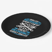 Geschoolde arbeid is niet goedkoop - Mechanic Mech Papieren Bordje (Gekanteld)