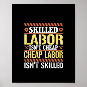 Geschoolde arbeid voor de Dag van de Arbeid - Gesc Poster