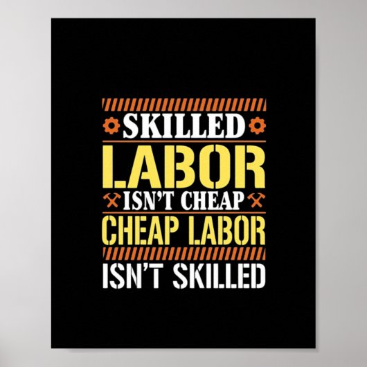 Geschoolde arbeid voor de Dag van de Arbeid - Gesc Poster (Voorkant)