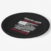 Geschoolde arbeidskrachten zijn geen goedkope Mann Papieren Bordje (Gekanteld)