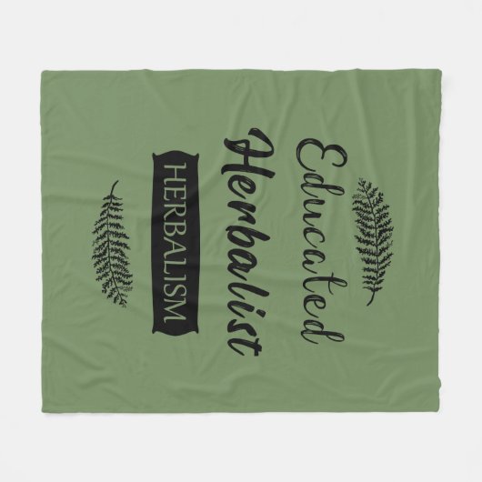 Geschoolde kruidenkenner fleece deken (Voorkant (Horizontaal))