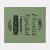 Geschoolde kruidenkenner fleece deken (Voorkant (Horizontaal))