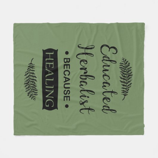 Geschoolde kruidenkenner fleece deken (Voorkant (Horizontaal))