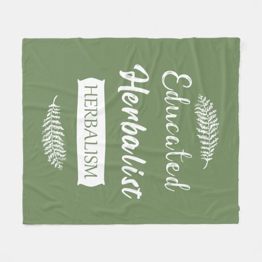 Geschoolde kruidenkenner fleece deken (Voorkant (Horizontaal))