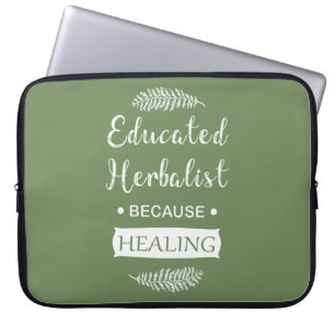 Geschoolde kruidenkenner laptop sleeve