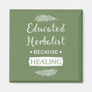 Geschoolde kruidenkenner magneet