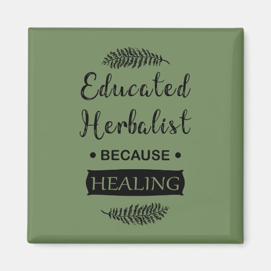 Geschoolde kruidenkenner magneet (Voorkant)