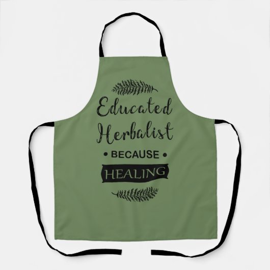 Geschoolde kruidenkenner schort (Voorkant)