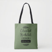 Geschoolde kruidenkenner tote bag (Voorkant)