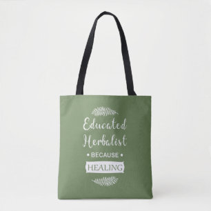 Geschoolde kruidenkenner tote bag