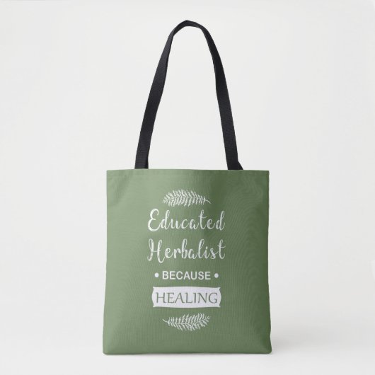 Geschoolde kruidenkenner tote bag (Voorkant)