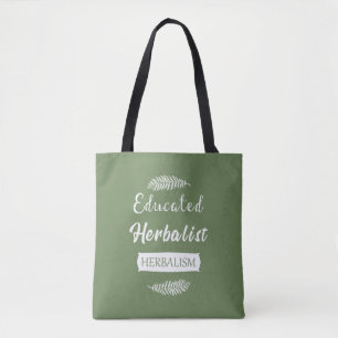 Geschoolde kruidenkenner tote bag