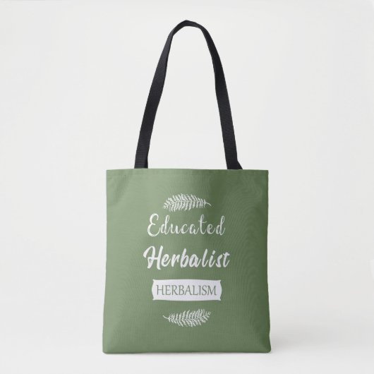 Geschoolde kruidenkenner tote bag (Voorkant)