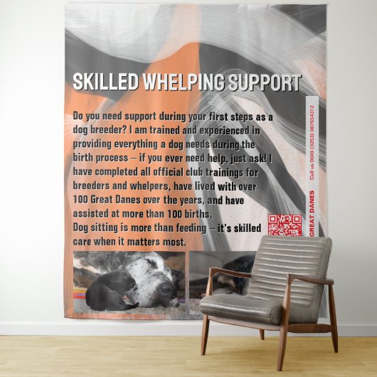 Geschoolde ondersteuning bij het werpen wandkleed (In situ)
