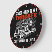 Geschoolde trucker, gek genoeg om van te houden grote klok (Hoek)